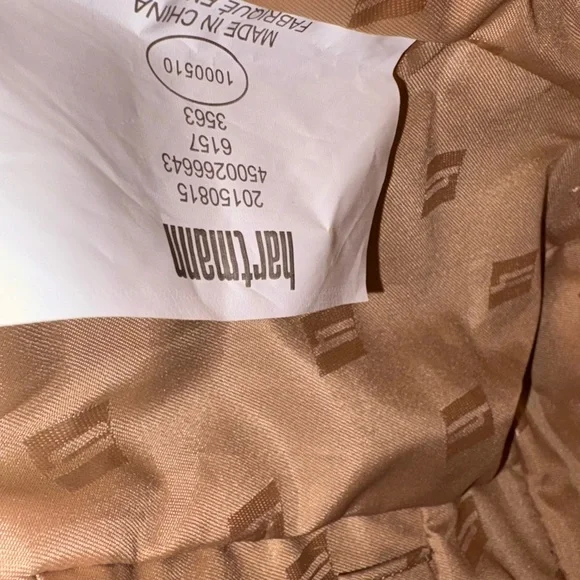 Hartmann Herringbone Luxe Elegant Brown and Tan Tote Bag - Picture 11 of 11